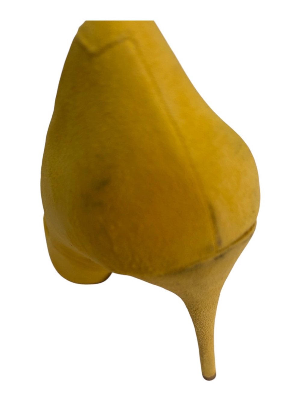 Yellow Suede Pointed-Toe Stiletto Heels - Picture 5 of 10